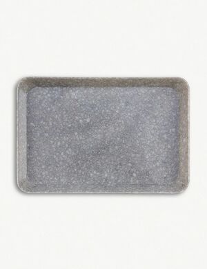 MARBLED DESK TRAY S GREY