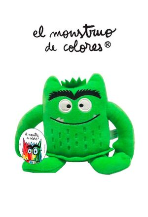 MONSTRUO DE COLORES PELUCHE VERDE (15 CM) CALMA